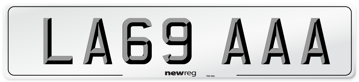 LA69 AAA Number Plate from New Reg